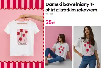 Damski bawełniany T-shirt z krótkim rękawem