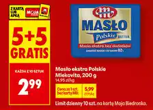 Biedronka Masło ekstra Polskie Mlekovita, 200 g (tylko w sobotę) oferta