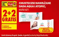 Biedronka Chusteczki nawilżane Dada Aqua i Atopic 50/52 szt oferta