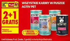 Biedronka Wszystkie karmy w puszce Activ Pet oferta