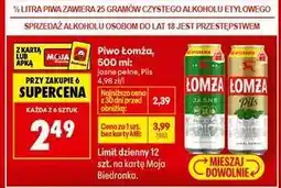 Biedronka Piwo Łomża, 500 ml oferta