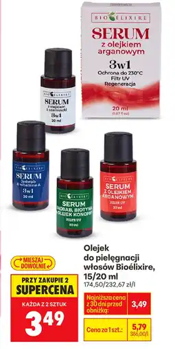 Biedronka Olejek do włosów Bioelixire oferta
