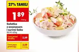 Biedronka Sałatka z ananasem i surimi Seko oferta
