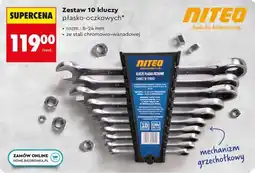 Biedronka Zestaw 10 kluczy płasko-oczkowych NITEO oferta