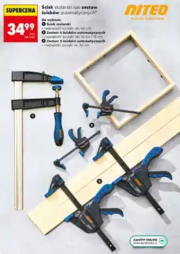 Biedronka Ścisk stolarski lub zestaw ścisków automatycznych NITEO oferta