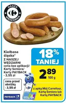 Carrefour Market Kiełbasa śląska Z NASZEJ WĘDZARNI oferta