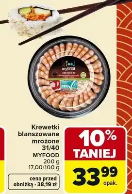 Krewetki blanszowane mrożone Myfood