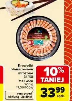 Carrefour Market Krewetki blanszowane mrożone Myfood oferta