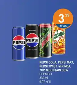Rabat Pepsi cola, pepsi max, pepsi twist, mirinda, 7up, mountain dew pepsico oferta