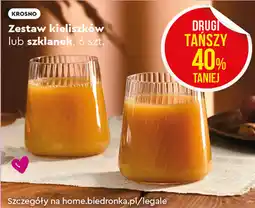 Biedronka KROSNO Zestaw kieliszków lub szklanek, oferta