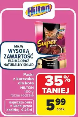 Carrefour Paski z kurczaka dla kota HILTON oferta