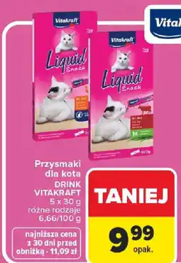 Carrefour Przysmaki dla kota DRINK VITAKRAFT oferta