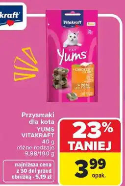Carrefour Przysmaki dla kota YUMS VITAKRAFT oferta