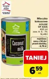 Carrefour Mleczko kokosowe 5-7% House Of Asia oferta