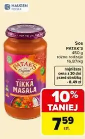 Carrefour Sos tikka masala Patak's oferta