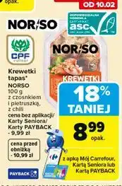 Carrefour Krewetki tapas z czosnkiem Norso oferta