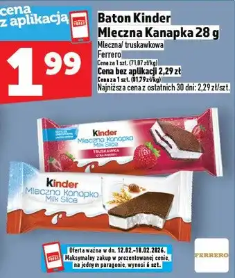 Topaz Baton Kinder Mleczna Kanapka oferta