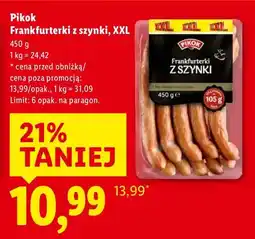 Lidl Frankfurterki z szynki, XXL oferta