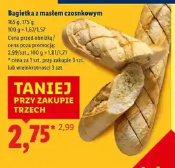 Lidl Bagietka z masłem czosnkowym oferta