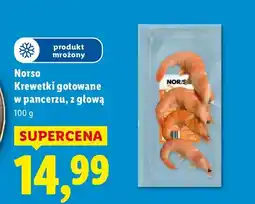 Lidl Krewetki gotowane w pancerzu, z głową oferta