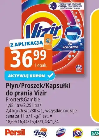 E.Leclerc Płyn/Proszek/Kapsułki do prania Vizir oferta