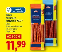 Lidl Pikok Kabanosy klasyczne, XXL (drobiowo-wieprzowe lub wieprzowe, 500g) oferta