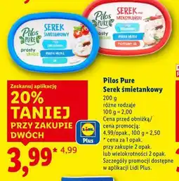 Lidl Pilos Pure Serek śmietankowy oferta
