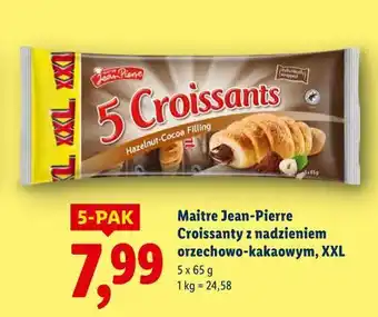 Lidl Maitre Jean-Pierre Croissanty z nadzieniem orzechowo-kakaowym, XXL oferta