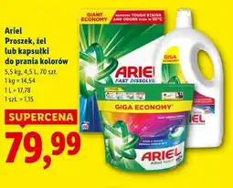 Lidl Ariel Proszek, żel lub kapsułki do prania kolorów (5,5 kg, 4,5 L, 70 szt.) oferta
