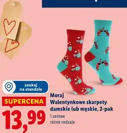Lidl Moraj Walentynkowe skarpety damskie lub męskie, 2-pak oferta