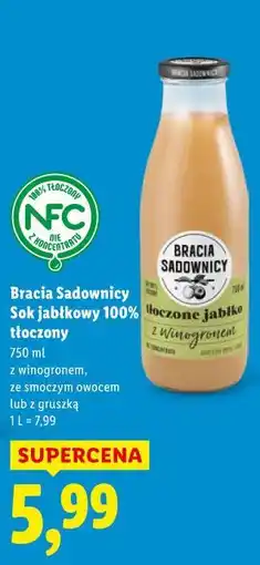 Lidl Bracia Sadownicy Sok jabłkowy 100% tłoczony oferta