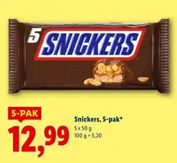 Lidl Snickers, 5-pak oferta