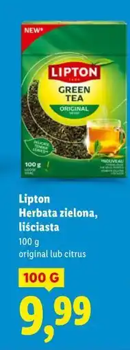 Lidl Lipton Herbata zielona, liściasta oferta