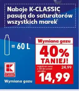Kaufland Wymiana gazu K-Classic oferta