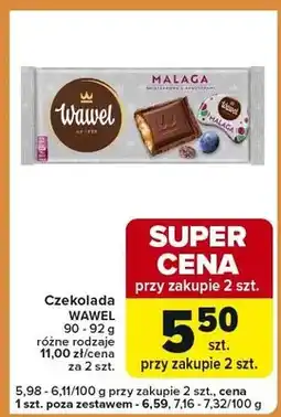 Carrefour Express Czekolada Malaga różne rodzaje oferta