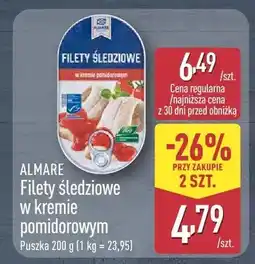 ALDI Filety śledziowe w kremie pomidorowym oferta
