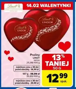 Carrefour Praliny Lindt Lindor serce oferta