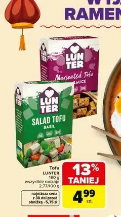 Carrefour Tofu LUNTER 180 g, różne rodzaje oferta