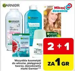 Carrefour Kosmetyki do włosów, pielęgnacji twarzy, dezodoranty Garnier oferta