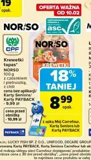 Carrefour Krewetki tapas NORSO oferta