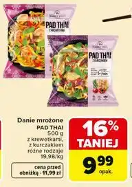 Carrefour Danie mrożone PAD THAI 500 g z krewetkami, z kurczakiem oferta