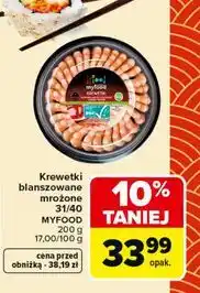 Carrefour Krewetki blanszowane mrożone 31/40 oferta