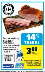 Carrefour Boczek wędzony z NASZEJ WĘDZARNI oferta