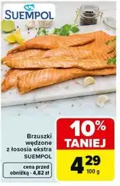 Carrefour Brzuszki wędzone z łososia ekstra SUEMPOL oferta