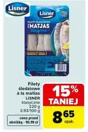 Carrefour Filety śledziowe à la matjas LISNER klasyczne oferta