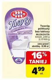 Carrefour Twaróg półtłusty bez laktozy Mlekovita oferta