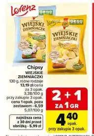 Carrefour Chipsy WIEJSKIE ZIEMNIACZKI Lorenz oferta