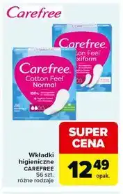 Carrefour Wkładki higieniczne CAREFREE oferta
