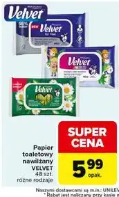 Carrefour Papier toaletowy nawilżany VELVET 48 szt oferta