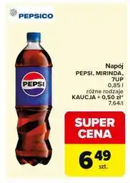 Carrefour Pepsi, Mirinda, 7UP (0,85L) oferta